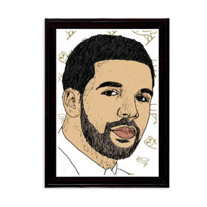 11x17 DRAKE OVO OWL DRAWING ART PRINT